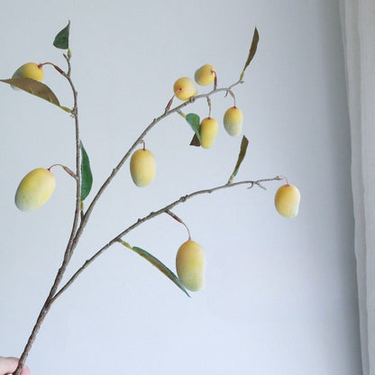 33" Artificial Mango Fruit Branch Stem