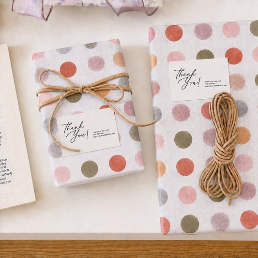 Earth Tone Polka Dot Tissue Paper Pack 50