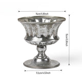 Load image into Gallery viewer, Antique Silver Metal Urn Planter Trumpet Vase