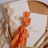 Load image into Gallery viewer, Wedding Vows Cards with Ribbon and Pens (Set of 2)