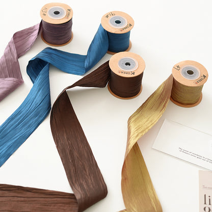 Autumn-themed Wrinkled Florist Ribbon (5cmx10Yd)