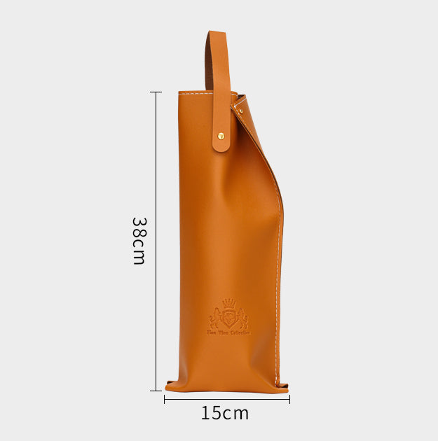 Sac cadeau à vin en cuir PU avec poignée