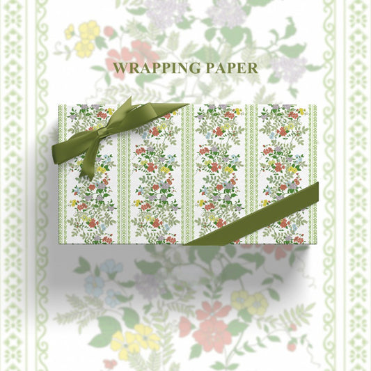 Green Vine Gift Wrapping Paper (50x70cm) Pack 2