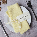 Load image into Gallery viewer, 10pcs Fringed Cotton Cloth Napkins (42x42 cm)