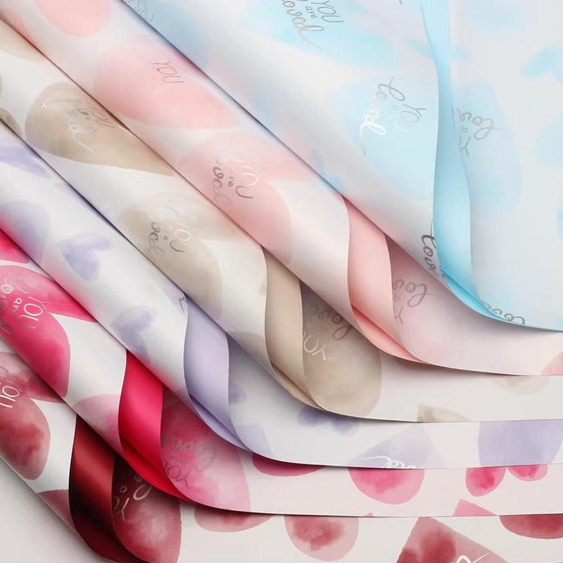 20pcs Love-filled Flower Wrap Paper (57x57cm)