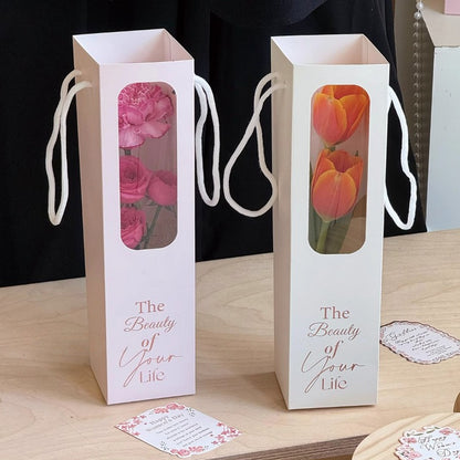 10pcs Long-Stem Flower Gift Box with Window
