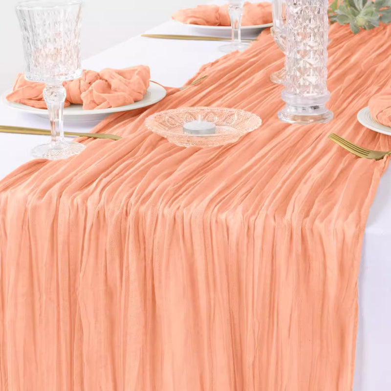 Pleated Table Runner Cloth for Weddings