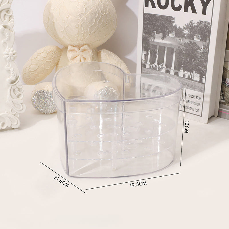 Boîte de présentation pour roses en acrylique transparent en forme de cœur