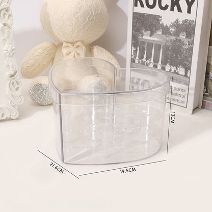 Boîte de présentation pour roses en acrylique transparent en forme de cœur