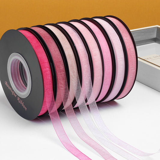 Solid Color Sheer Organza Ribbon (10mmx50Yd)