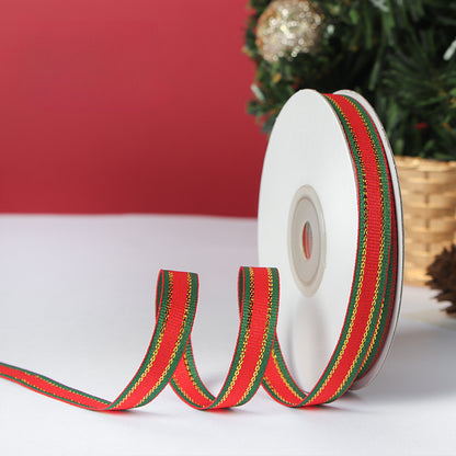 Ruban gros-grain à carreaux de Noël de 24 yards