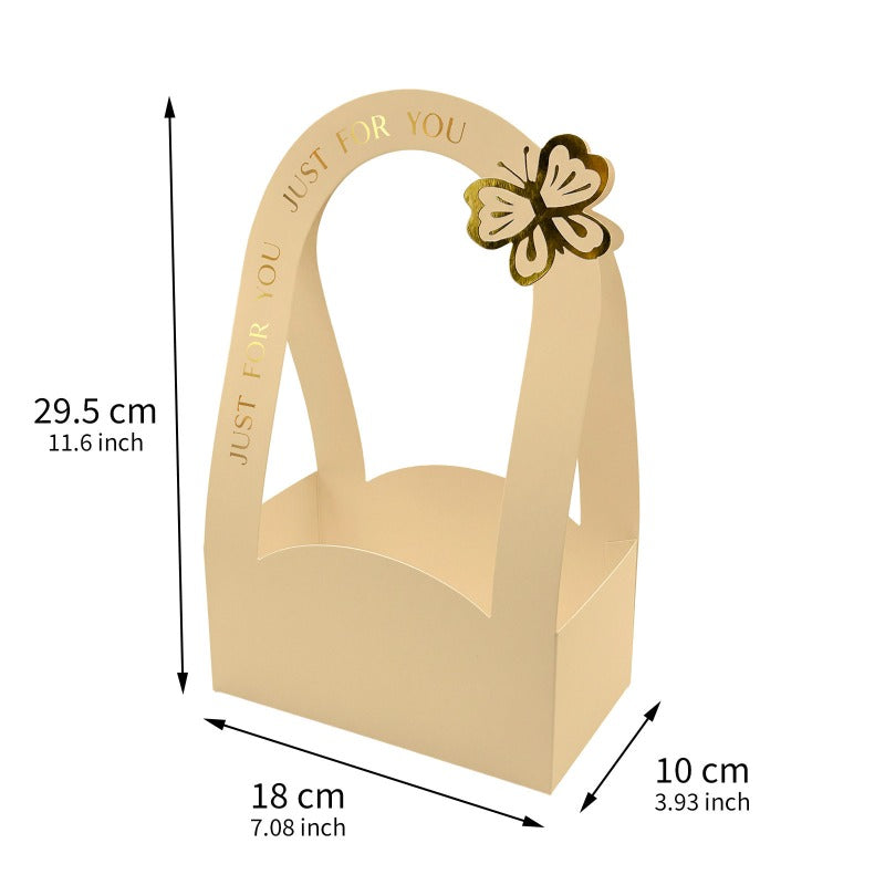 10pcs Butterfly Floral Gift Box with Handle
