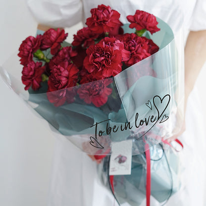 40pcs Valentine's Day Clear Cellophane Wrap (60x60cm)