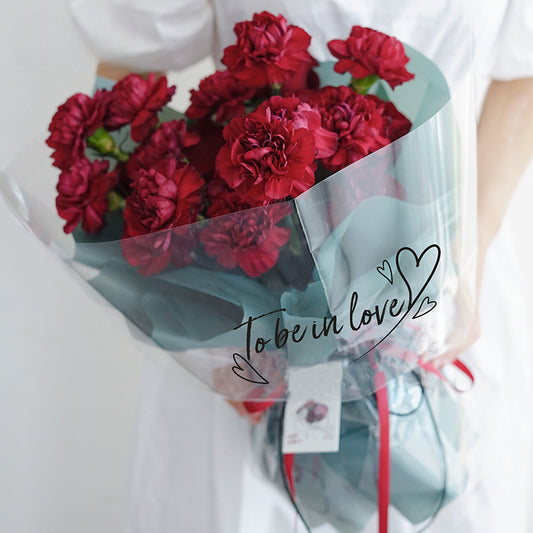 40pcs Valentine's Day Clear Cellophane Wrap (60x60cm)