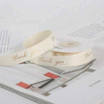 THANK YOU Matte Florist Ribbon (1.6cmx10Yd)