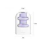 Load image into Gallery viewer, Modern Double-Walled Ribbed Glass Vase