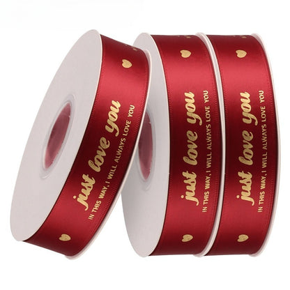 JUST LOVE YOU Satin Ribbon (2.5cmx40Yd)