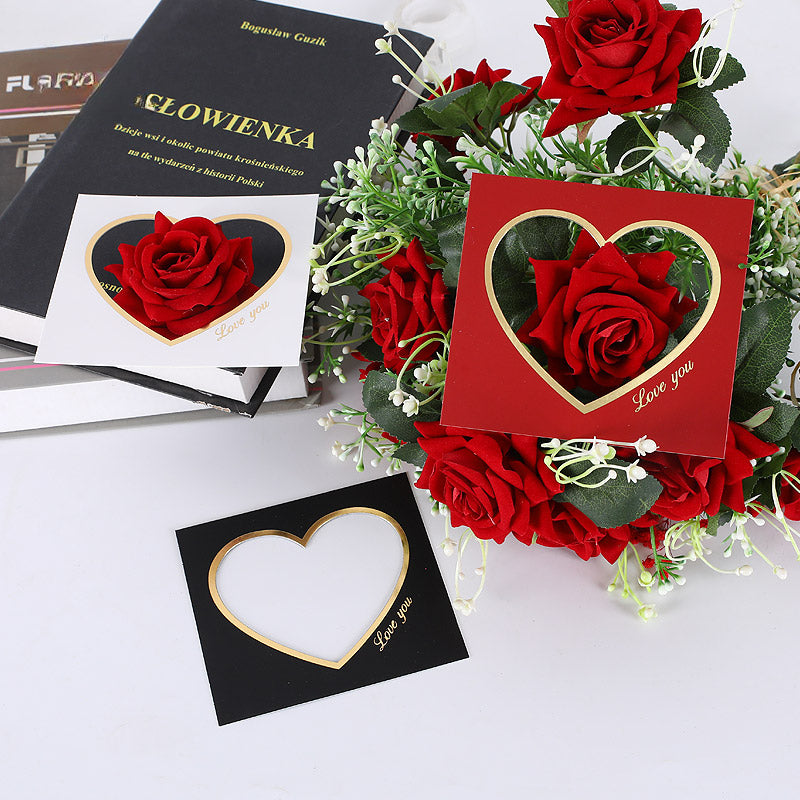 Heart-shaped Cutout Valentine's Day Card Pack 10