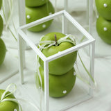 Load image into Gallery viewer, Stacked Faux Green Apples Decor in White Iron Frame