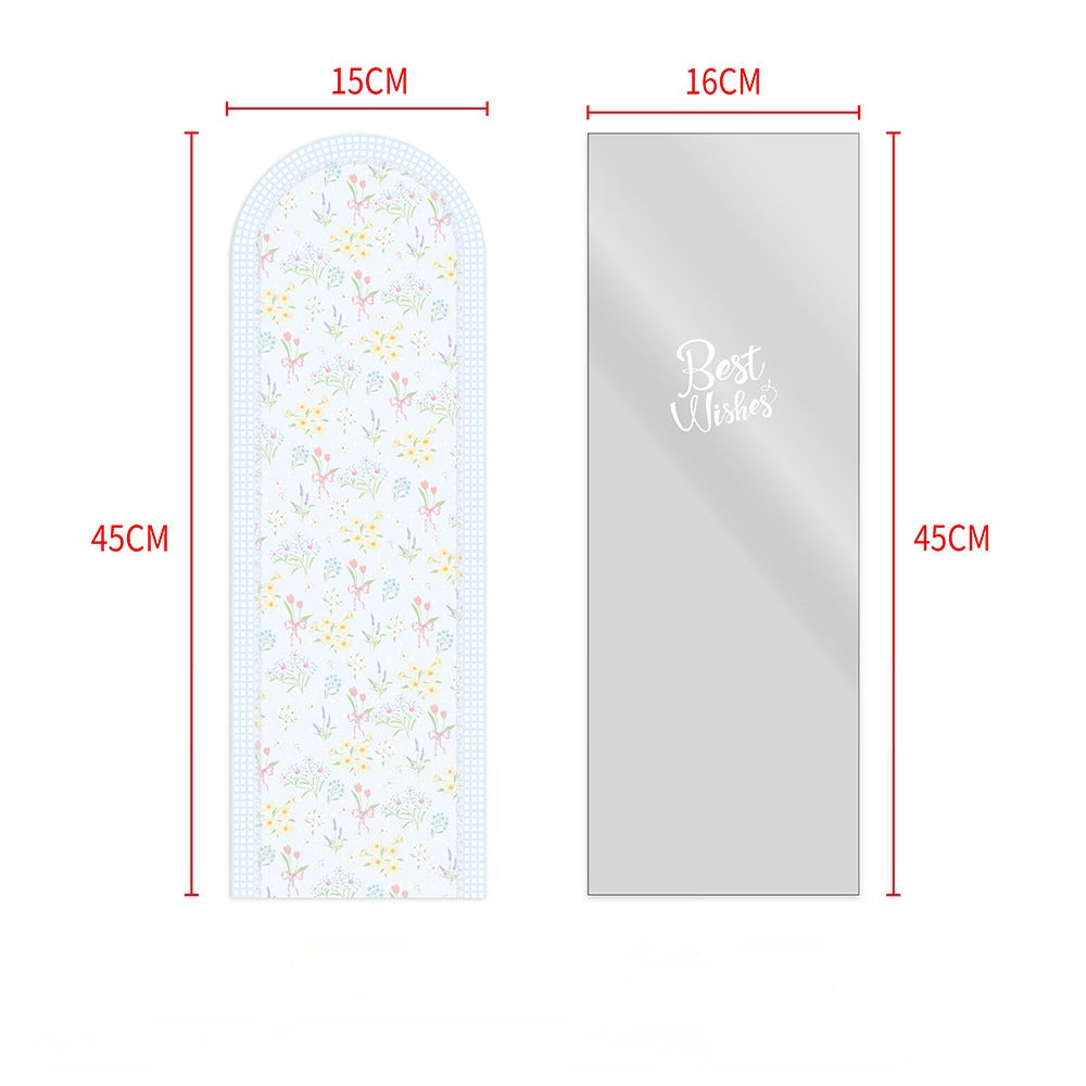 Papier de support et tiges de rose individuelles transparentes, lot de 50