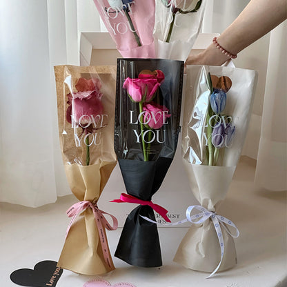 Half-Window Single Stem Floral Sleeves Pack 100