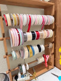 Load image into Gallery viewer, Wooden Ribbon Organizer Rack for Flower Shop