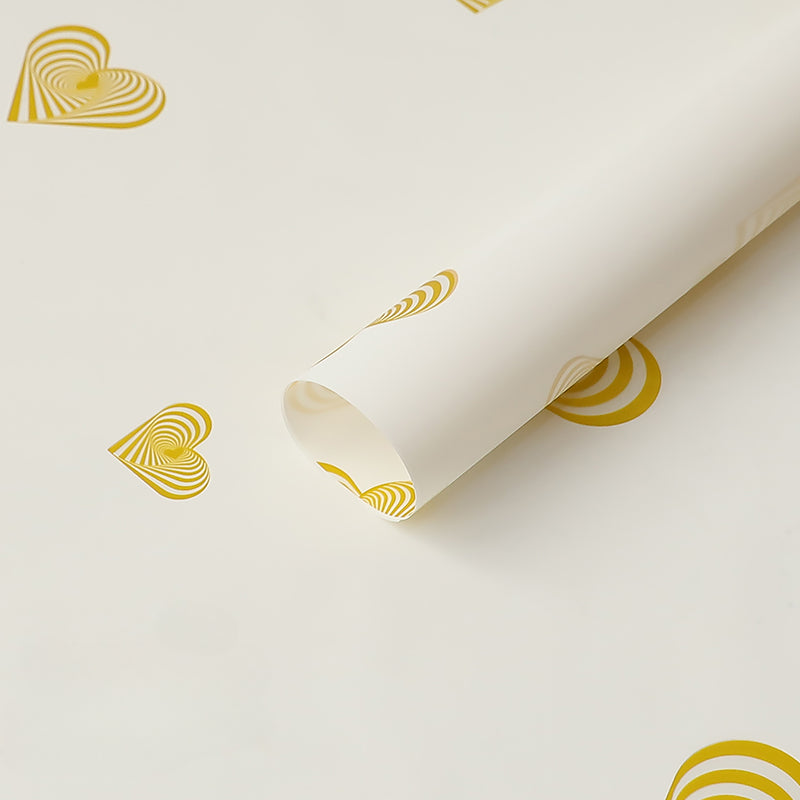 20pcs Heart-Print Cellophane Wrap for Bouquets (56x56cm)