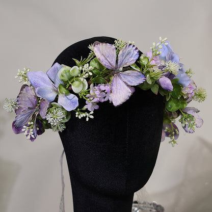 Lavender Butterfly Flower Crown