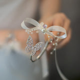 Load image into Gallery viewer, Sparkling Rhinestone Butterfly Wrist Corsage