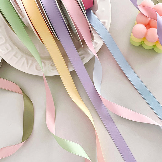Double-Sided Two-Tone Cotton Ribbon (1.6cmx8Yd)