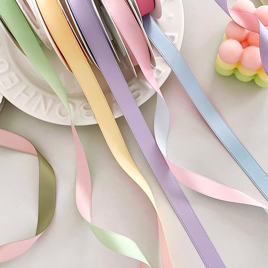 Double-Sided Two-Tone Cotton Ribbon (1.6cmx8Yd) – Floral Supplies Store
