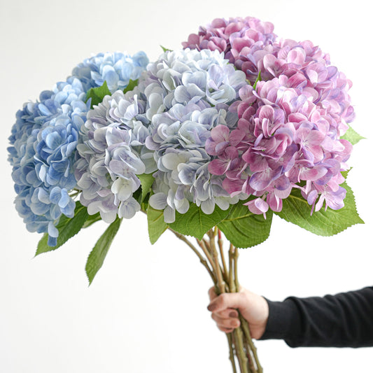 24" Realistic Silk Hydrangea Flower Stem