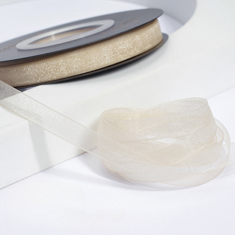 Solid Color Sheer Organza Ribbon (10mmx50Yd)