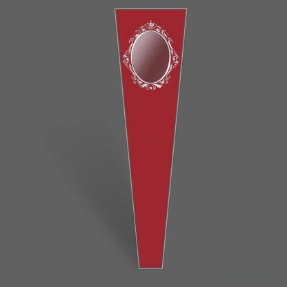 Emballages pour rose unique avec fenêtre miroir argentée, lot de 100