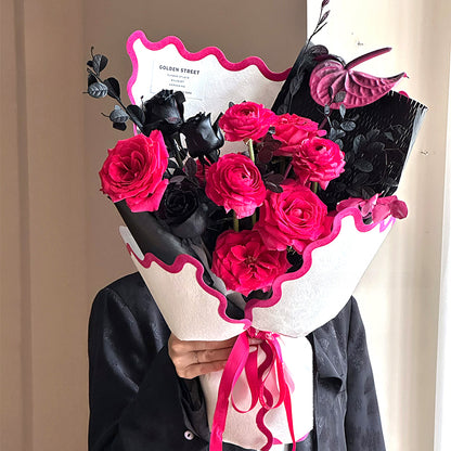 20pcs Velvet Edged Floral Wrap Paper (53x42cm)