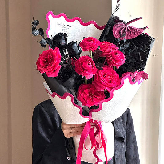 20pcs Velvet Edged Floral Wrap Paper (53x42cm)