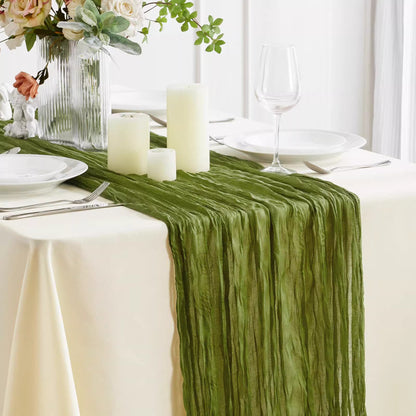 Pleated Table Runner Cloth for Weddings