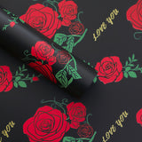 Load image into Gallery viewer, Rose Print Flower Wrap Paper Pack 20 (58x58cm)