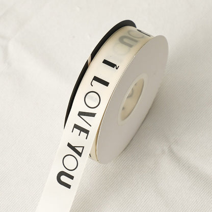 I LOVE YOU Satin Ribbon (25mmx50Yd)