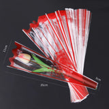 Load image into Gallery viewer, 100pcs Stripe Heart Single Flower Sleeves Bags