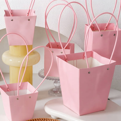 Pink Kraft Paper Flower Bouquet Bags Pack 10