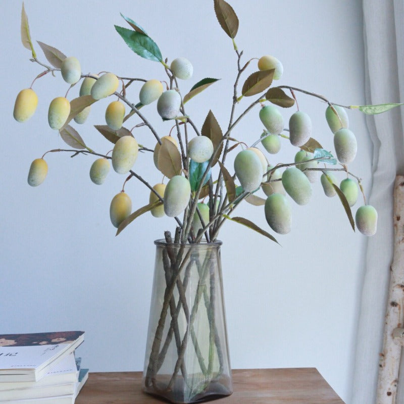 33" Artificial Mango Fruit Branch Stem