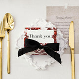 Load image into Gallery viewer, Red Floral Thank You Gift Box with Ribbon Pack 20