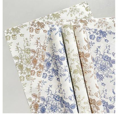 20pcs Vintage Botanical Kapok Wrap Paper (38x50cm)
