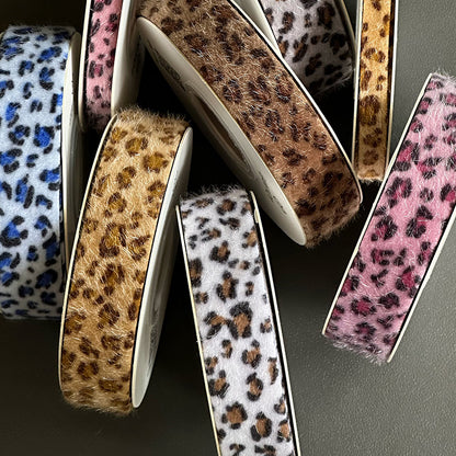 Leopard Print Plush Ribbon (2.5cmx10Yd)