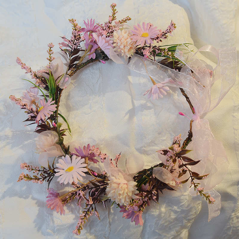 Daisy Floral Wreath Bridal Headpiece