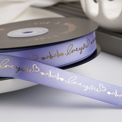 LOVE YOU Valentine's Day Satin Ribbon (15mmx49Yd)
