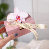 Load image into Gallery viewer, Orchid Favor Box with Ribbon Set of 20