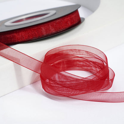 Solid Color Sheer Organza Ribbon (10mmx50Yd)