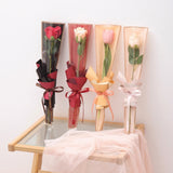 Load image into Gallery viewer, Gold-Framed Single Stem Flower Sleeves Pack 100